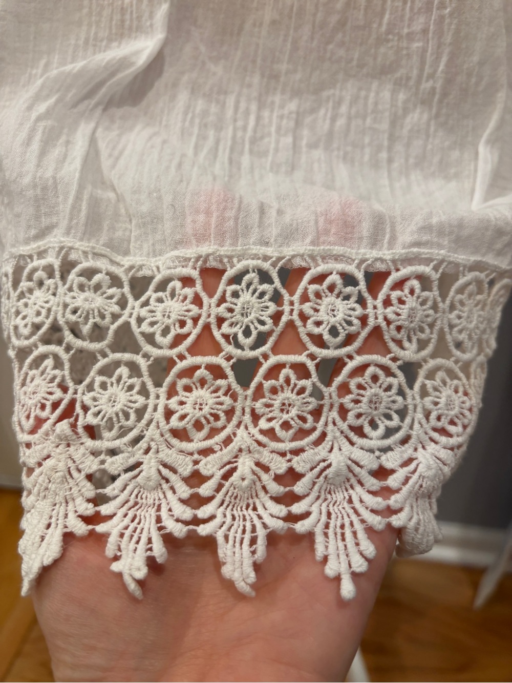 Club Z Collection Lightweight White Gauze Cover-Up with Tie Front - Picture 3 of 9